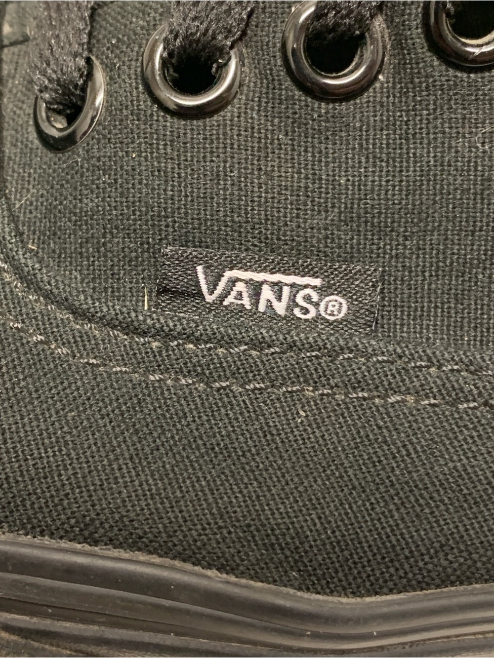 VANS Black Canvas Low-top Lace Up Sneakers Skate Shoes Size 10.5 - Picture 13 of 14